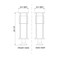 Z-Lite Luca Outdoor Pier Mounted Fixture, 1-Light, 7.25 In.W x 23.75 In.H, Black/Etched 517PHM-553PM-BK-LED - alternate 4